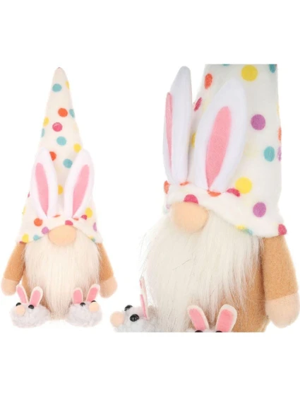 MEDVEĎ GHOOM 25CM V SNOCH CHLAPEC JARNÁ DEKORÁCIA