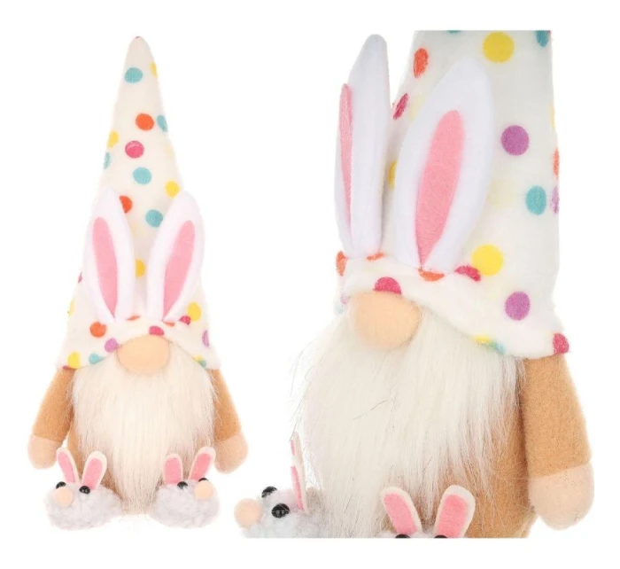 MEDVEĎ GHOOM 25CM V SNOCH CHLAPEC JARNÁ DEKORÁCIA