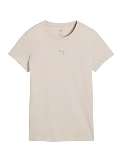 Dámské tričko Puma Ess Centered Cat Logo Tee, svetlo béžové, 692916 82