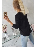 Halenka s grafikou 3D Watch černá Halenka s grafikou 3D Watch černá