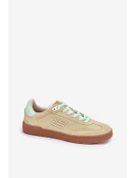 Zamszowe Buty Sportowe Sneakersy Damskie D.Franklin DFSH387005 Limonkowe