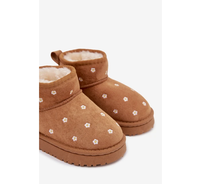 Dětské sněhule zdobené květinami Camel model 21786800 - Boto