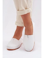 Kožené dámské polobotky model 22064256 bílé - S.Barski