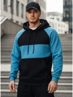 Pánská základní mikina s kapucí s černými a pruhy Dstreet model 21986011 - FashionStreet