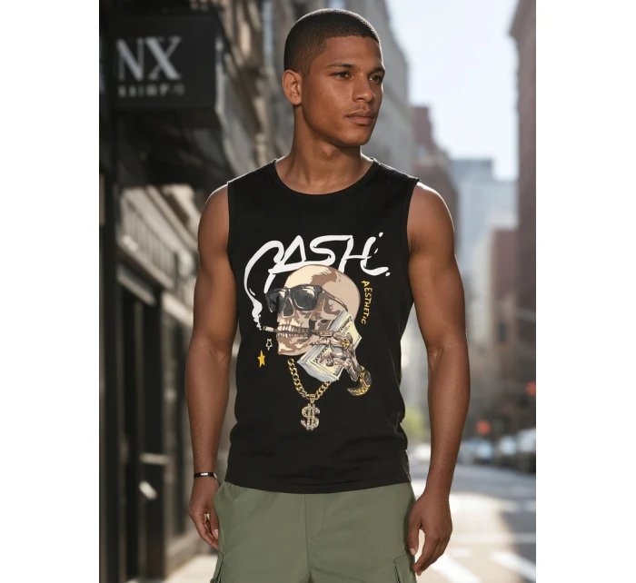 Pánské tričko bez rukávů černé Dstreet model 21988519 - FashionStreet