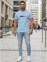 Pánske tričko s klasickou potlačou streetwear modré FashionStreet NX5122R Pánske tričko s klasickou potlačou streetwear modré FashionStreet NX5122R