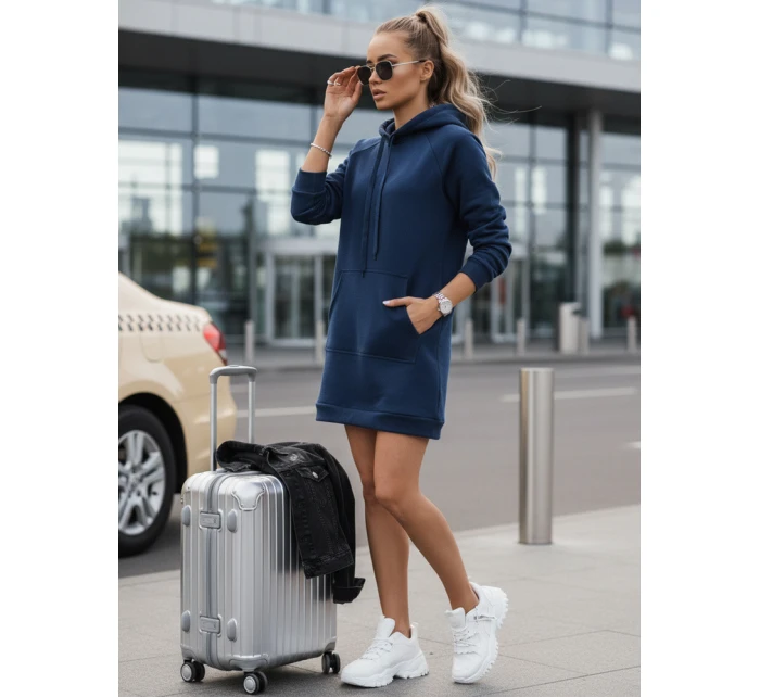 Dámská dlouhá oversize mikina tmavě modrá Dstreet model 21964008 - FashionStreet