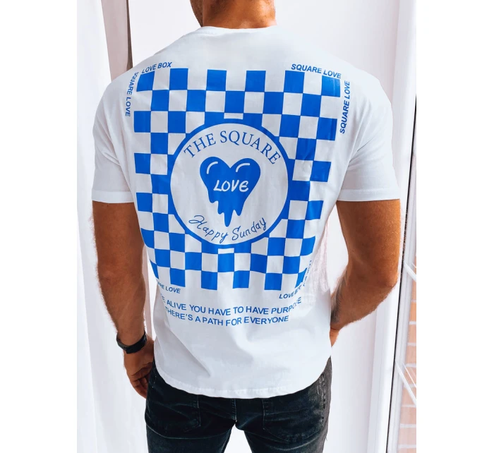 Pánské bílé tričko s potiskem Dstreet model 21968813 - FashionStreet