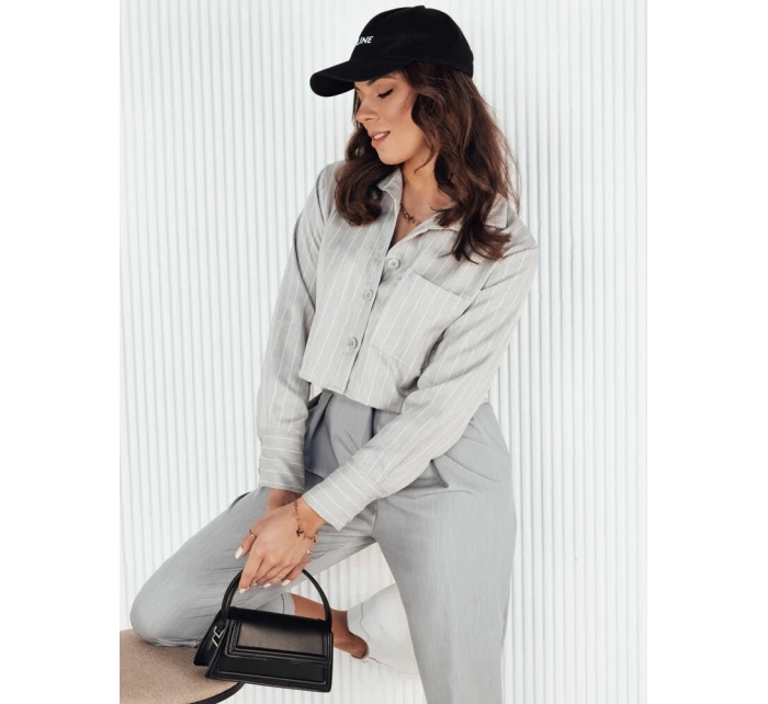 Dámská pruhovaná košile šedá Dstreet model 21972910 - FashionStreet