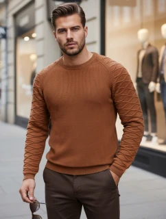 Pánský velbloudí svetr model 21982661 - Dstreet