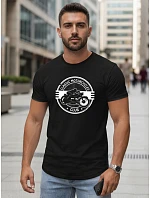 Pánske tričko s potlačou motýľa čierne FashionStreet NX5088R