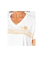 RIP CURL Tričko s výstrihom do V Sunset - biele