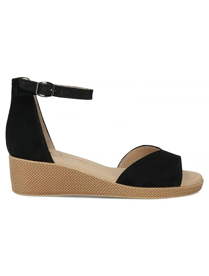 Dámské kožené sandály na platformě černé Filippo model 22150253
