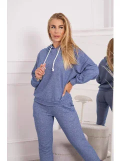 Džínsová mikina s kapucňou v sade