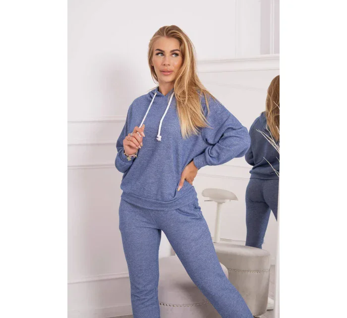 Džínsová mikina s kapucňou v sade