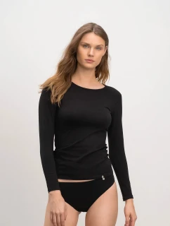Dámske tričko s dlhým rukávom 21921 Black - Vamp