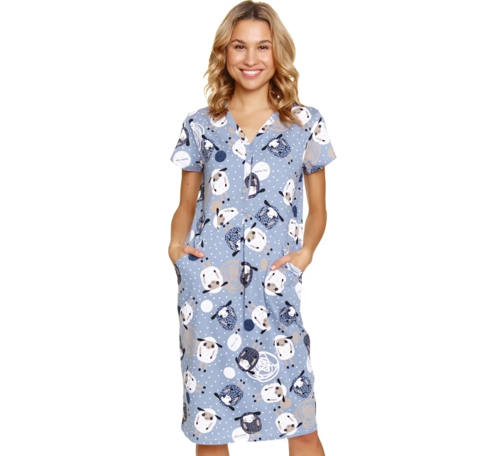 Dámske tehotenské tričko 5271 modré - Doctornap