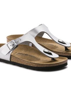 Dámske žabky Birkenstock Gizeh Birko-Flor silver regular wide (0043851) dámske