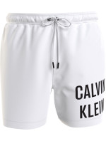 Pánske plavky Medium Drawstring Swim Shorts Intense Power KM0KM00739YCD biela - Calvin Klein