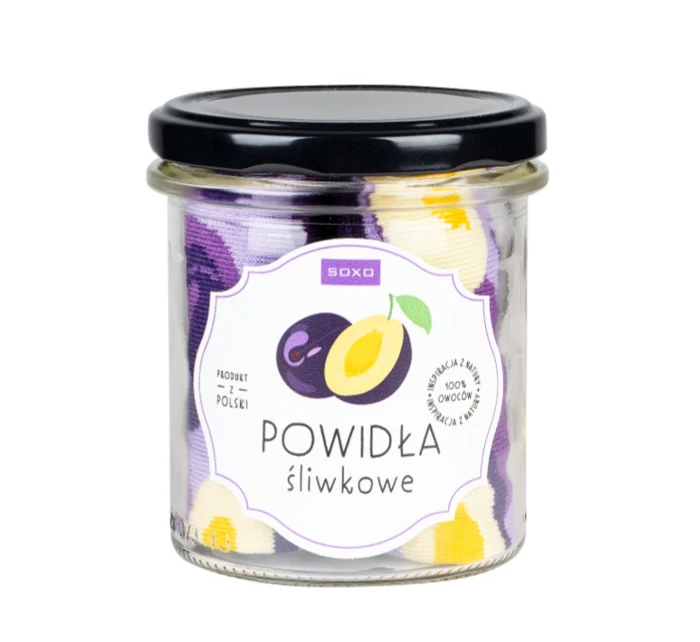 PONOŽKY SOXO VE SKLENICI - ŠVESTKOVÝ DŽEM