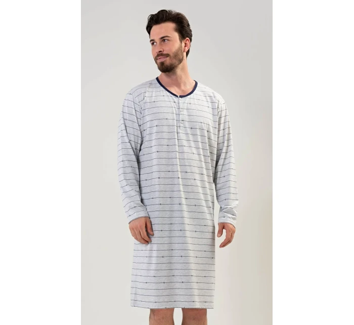 Pánska nočná košeľa s dlhým rukávom Filip