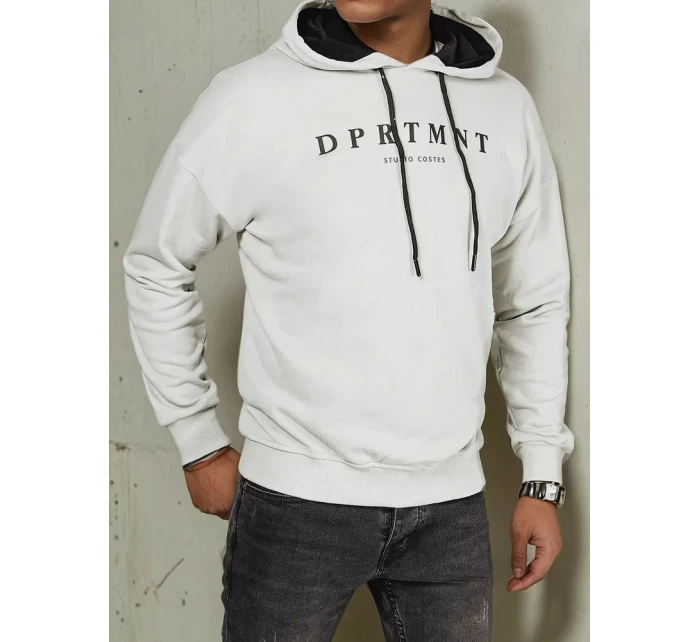 Pánska sivá mikina s potlačou FashionStreet BX5679