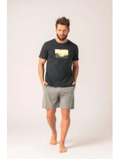 Pánske pyžamo Key MNS 637 A26 cr/r 3XL-4XL