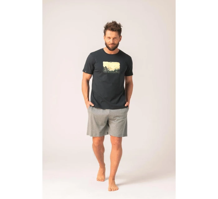 Pánske pyžamo Key MNS 637 A26 cr/r 3XL-4XL