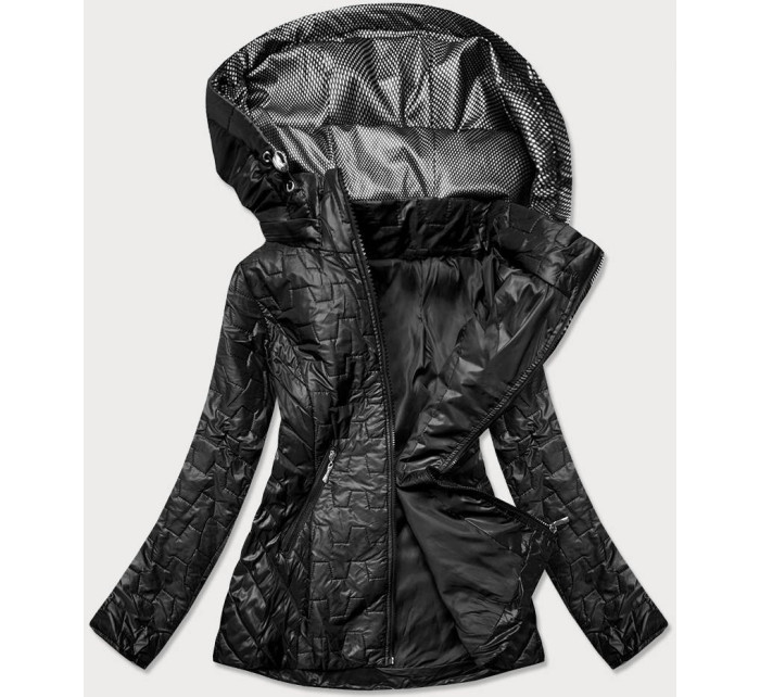 Čierna prešívaná dámska bunda (BR0121)