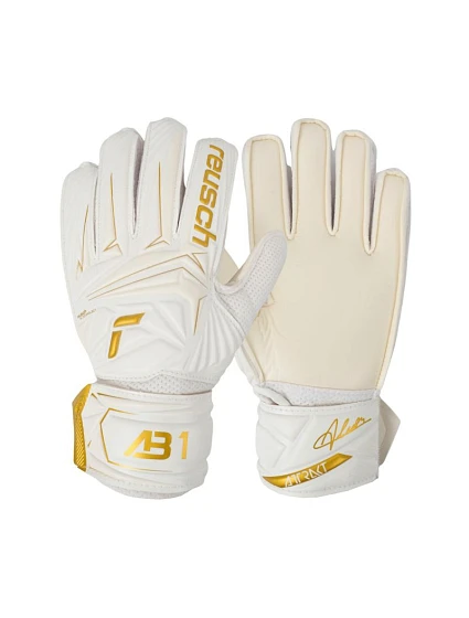 Reusch Attrakt AB1 Solid Junior Brankárske rukavice White 5672003 1130