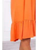 Šaty s tenkými ramienkami tmavo marhuľovej farby