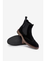 Semišové Pánské Kotníkové Boty Big Star model 21671586 Černé - Big Star Shoes Semišové Pánské Kotníkové Boty Big Star model 21671586 Černé - Big Star Shoes