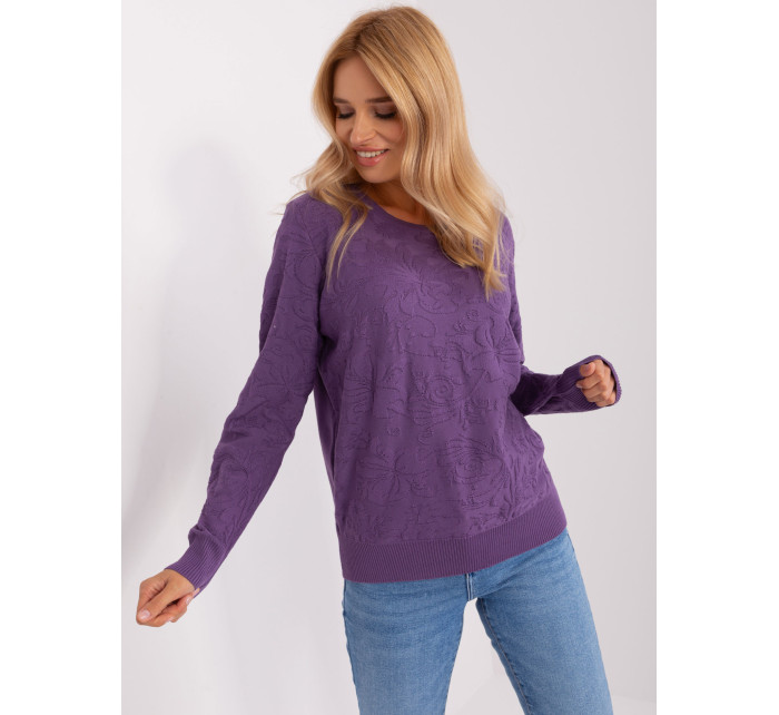 Sweter AT SW 2231A.00P fioletowy
