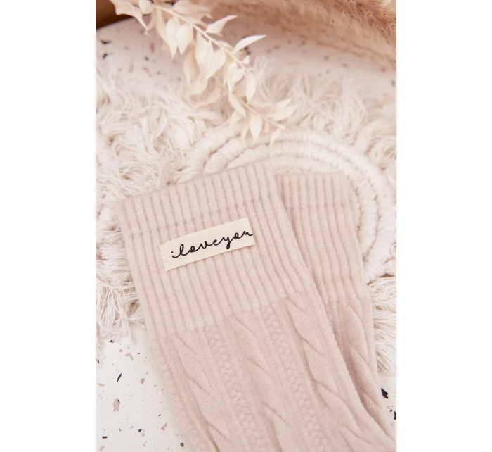 Teplé dámske ponožky s vlnou - béžové Teplé dámske ponožky s vlnou - béžové