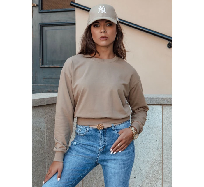 dámská klasická mikina světle hnědá Dstreet model 21978472 - FashionStreet dámská klasická mikina světle hnědá Dstreet model 21978472 - FashionStreet