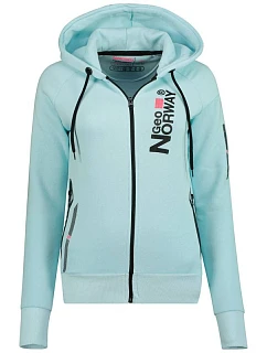 Dámska mikina s kapucňou Geographical Norway Fabuleuse EO Lady 100 BLEU CIEL (WU5303F/GNO-SKY BLUE)