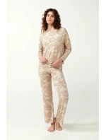 Vamp - Béžové pyžamo s potlačou 21093 - Vamp Vamp - Béžové pyžamo s potlačou 21093 - Vamp