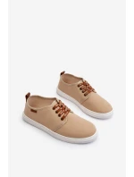 Tenisówki Trampki Męskie Big Star NN176001 Memory Foam System Beżowe