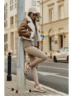 Ocieplane Sneakersy Damskie Skórzane Big Star OO274A317 HI-POLY SYSTEM Beżowe Ocieplane Sneakersy Damskie Skórzane Big Star OO274A317 HI-POLY SYSTEM Beżowe