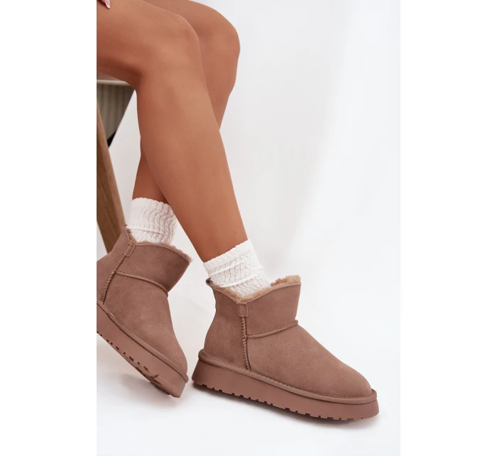 Śniegowce Z Naturalnego Zamszu Ocieplane Futerkiem Vinceza 97961 Beżowe Śniegowce Z Naturalnego Zamszu Ocieplane Futerkiem Vinceza 97961 Beżowe