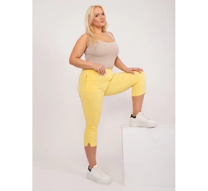 Spodnie AT SP model 19658514 jasny żółty - FPrice Spodnie AT SP model 19658514 jasny żółty - FPrice