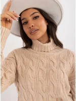 Sweter AT SW model 20459125 beżowy - FPrice Sweter AT SW model 20459125 beżowy - FPrice