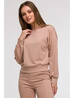 B293 Mikina s otvoreným chrbtom - mocca