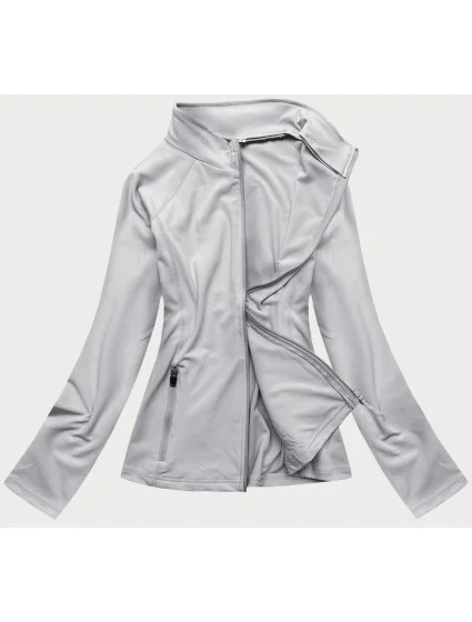 Šedá vypasovaná dámská mikina model 17392219 - J.STYLE Šedá vypasovaná dámská mikina model 17392219 - J.STYLE