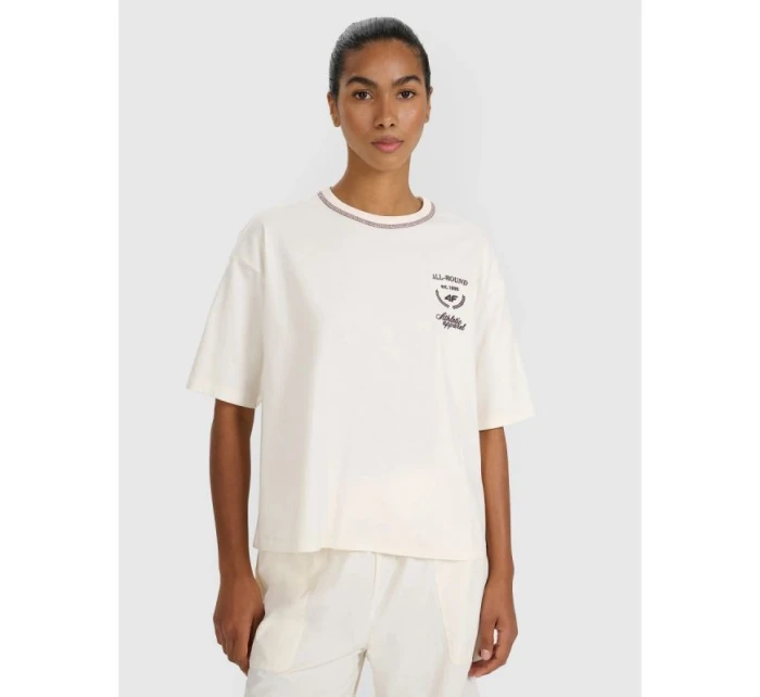 Dámske tričko oversize s 4F 4FRSS25TTSHF2979-11S
