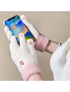 Dámské zimní rukavice na telefon se a vánočním  dámské model 22083409 - Hurtel