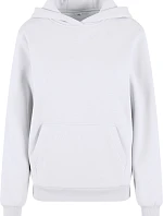 Build your Brand BY 289 Dámska mikina s kapucňou v oversize štýle „Fluffy“ 56.0289 biela