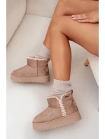 Dámské Sněhule Na Platformě S Big Star Béžové model 21705869 - Big Star Shoes Dámské Sněhule Na Platformě S Big Star Béžové model 21705869 - Big Star Shoes