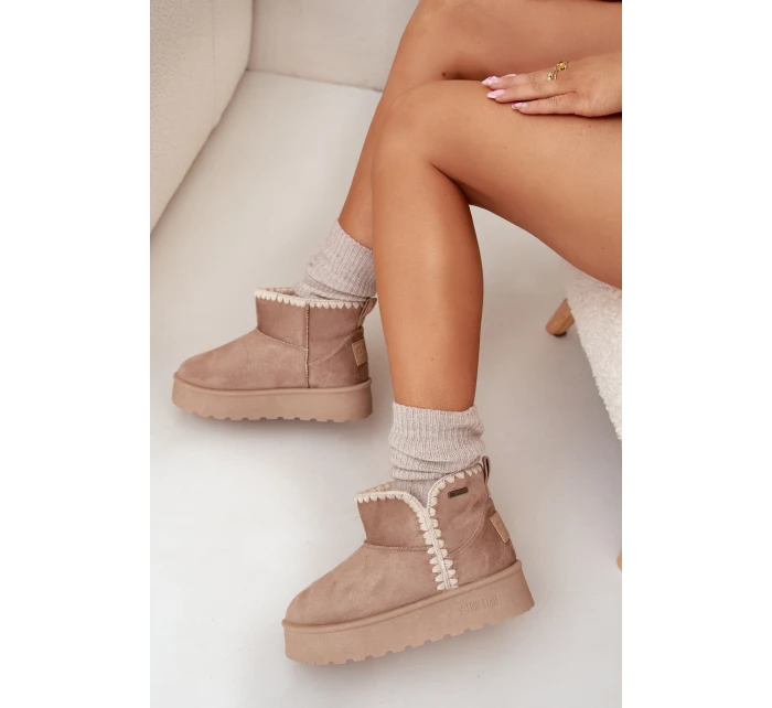 Dámské Sněhule Na Platformě S Big Star Béžové model 21705869 - Big Star Shoes Dámské Sněhule Na Platformě S Big Star Béžové model 21705869 - Big Star Shoes