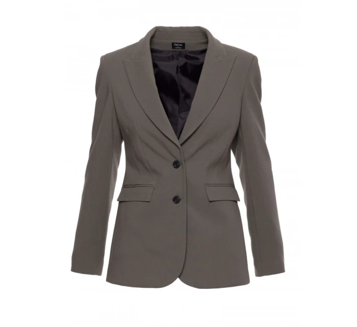 Blejzr s khaki barva model 21319159 - STYLOVE Blejzr s khaki barva model 21319159 - STYLOVE